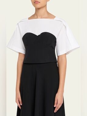 SIMKHAI Hallen Short-Sleeve Combo Top